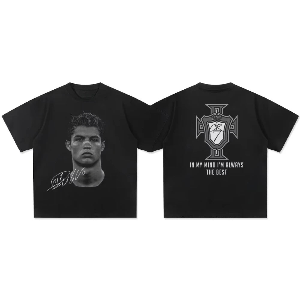 Cristiano Ronaldo Head T Shirt CR7 Vintage Football
