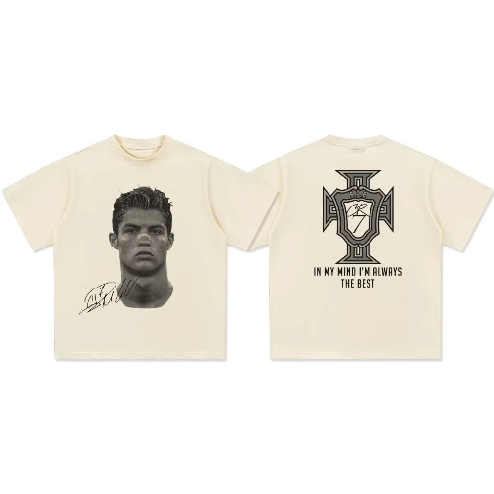 Cristiano Ronaldo Head T Shirt CR7 Vintage Football