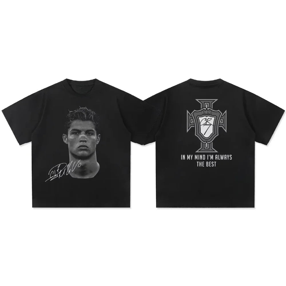 Cristiano Ronaldo Head T Shirt CR7 Vintage Football