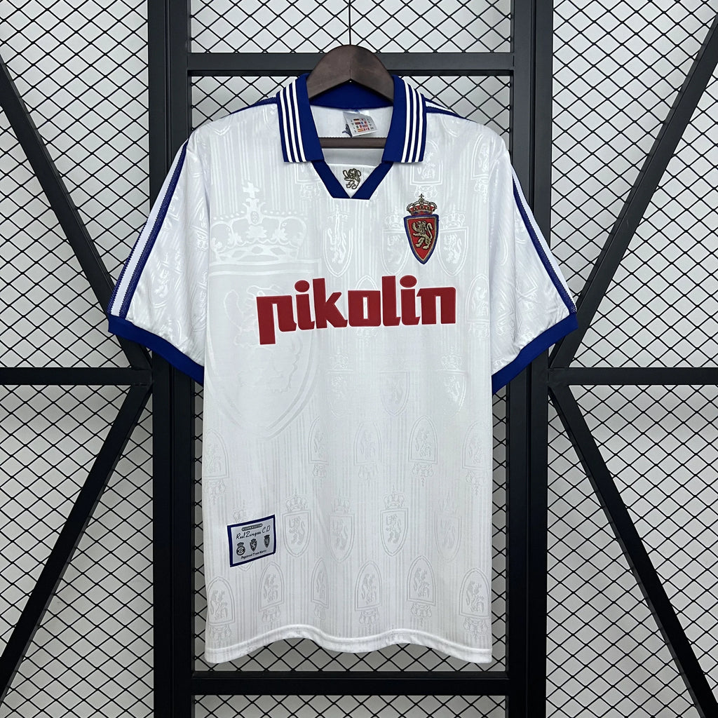 Retro Zaragoza Home White Shirt 1997/98 Soccer Jersey