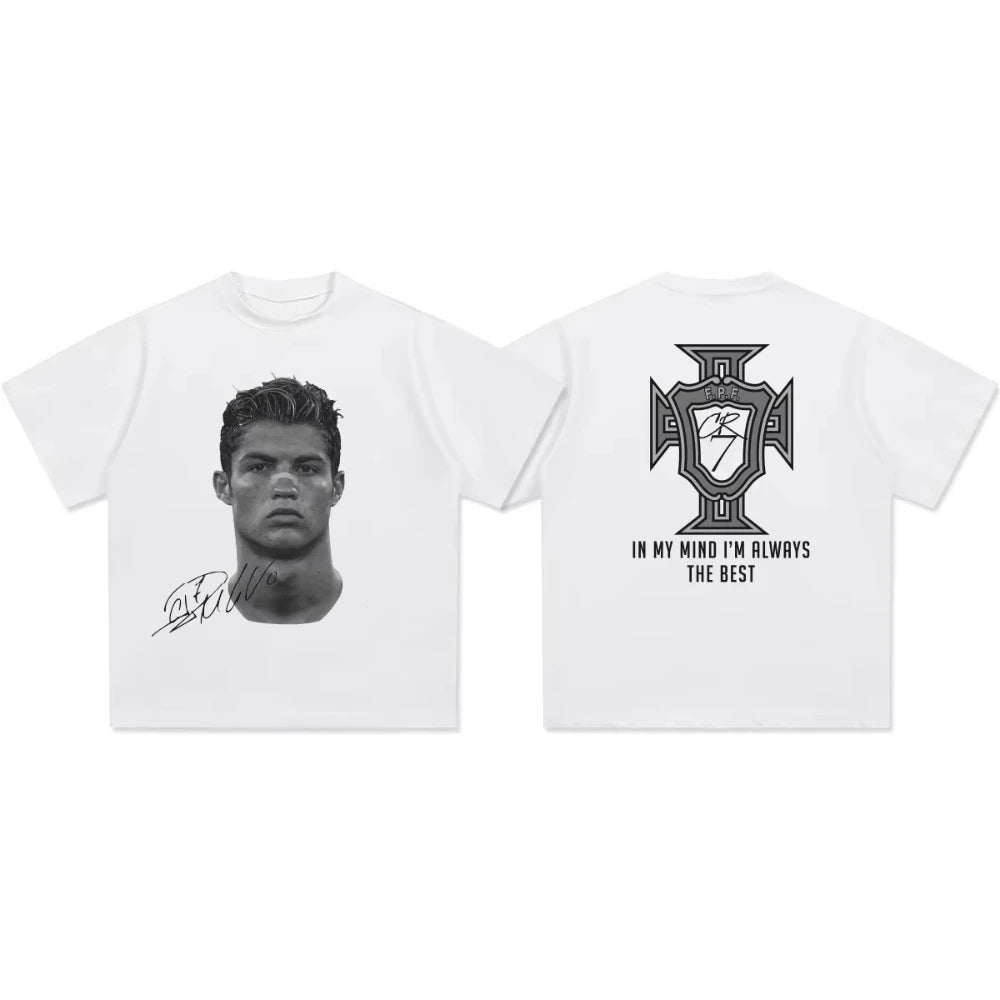 Cristiano Ronaldo Head T Shirt CR7 Vintage Football